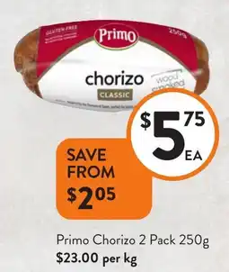 Foodworks Primo Chorizo 2 Pack offer