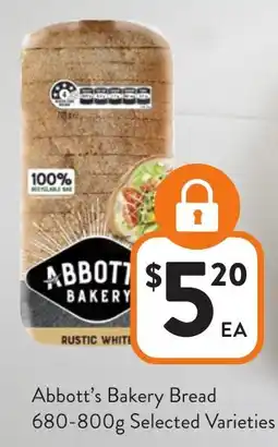 Foodworks Abbott's Bakery Bread offer