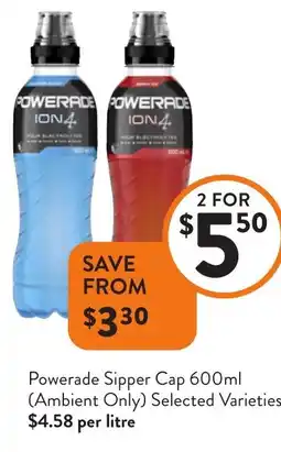 Foodworks Powerade Sipper Cap offer