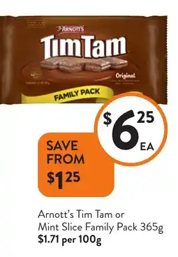 Foodworks Arnott's Tim Tam or Mint Slice Family offer