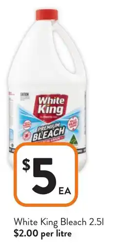 Foodworks White King Bleach offer