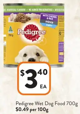 Foodworks Pedigree Wet Dog Food offer