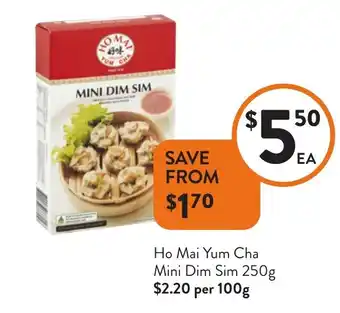 Foodworks Ho Mai Yum Cha Mini Dim Sim offer
