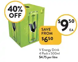 Foodworks V Energy Drink offer