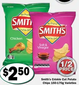 Friendly Grocer Smith's Crinkle Cut Potato Chips offer