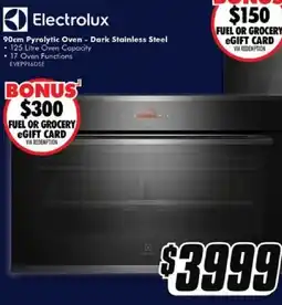 The Good Guys 90cm Pyrolytic Oven - Dark Stainless Steel offer