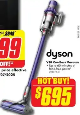 The Good Guys V10 Cordless Vacuum offer