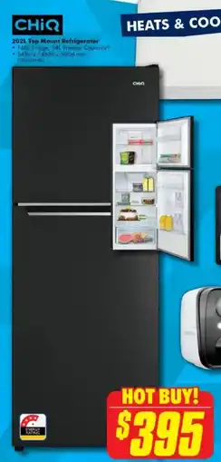 The Good Guys 202L Top Mount Refrigerator offer
