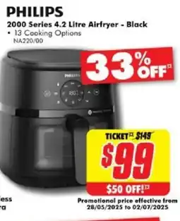 The Good Guys 2000 Series 4.2 Litre Airfryer - Black offer