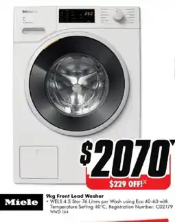 The Good Guys 9kg Front Load Washer offer