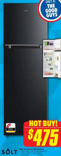 The Good Guys 206L Fridge, 60L Freezer Copacity offer