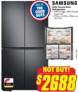 The Good Guys 649L French Door Refrigerator offer