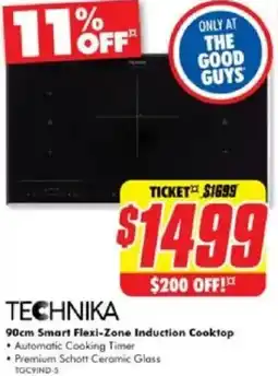 The Good Guys 90cm Smart Flexi-Zone Induction Cooktop offer