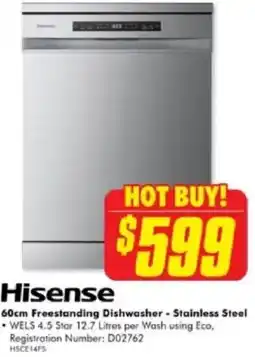 The Good Guys 60cm Freestanding Dishwasher - Stainless Steel offer