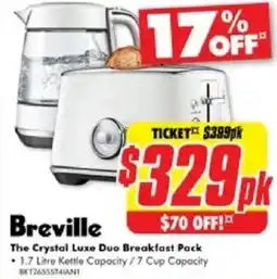 The Good Guys The Crystal Luxe Duo Breakfast Pack offer