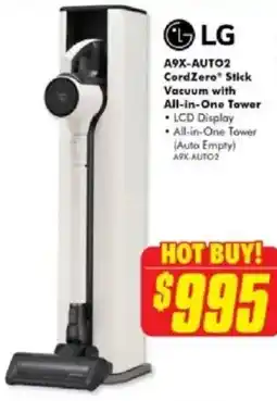 The Good Guys A9X-AUTO2 CordZero" Stick Vacuum with All-in-One Tower offer