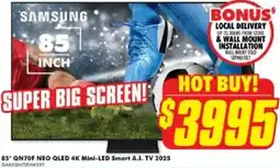 The Good Guys 85* QN70F NEO QLED 4K Mini-LED Smart A.I. TV 2025 offer