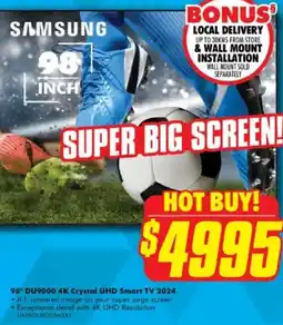 The Good Guys 98" DU9000 4K Crystal UHD Smart TV 2024 offer