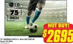 The Good Guys 75" qnedb6a evo a.i. mini-led uhd 4k offer