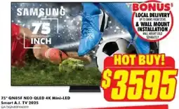 The Good Guys 75" qn85f neo qled 4k mini-led smart a.i. tv offer