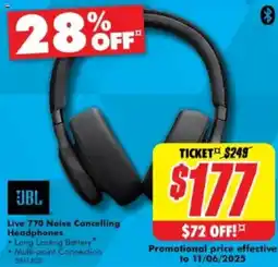 The Good Guys Live 770 Noise Cancelling Headphones offer