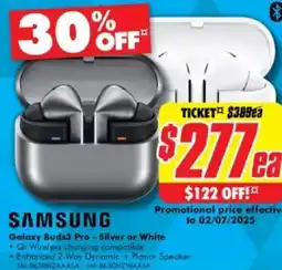 The Good Guys Galaxy Buds3 Pro - Silver or White offer