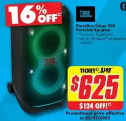 The Good Guys PartyBox Stage 320 Portable Speaker offer