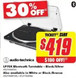 The Good Guys LP70X Bluetooth Turntable - Black/Silver offer