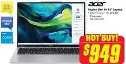 The Good Guys Aspire Lite 16 16" Laptop offer