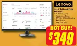The Good Guys 31.5" D32-40 FHD Monitor offer