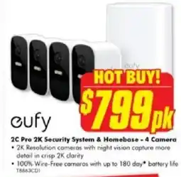 The Good Guys 2C Pro 2K Security System & Homebase - 4 Camera offer