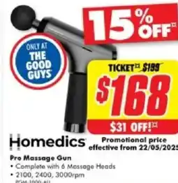 The Good Guys Pro Massage Gun offer