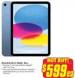 The Good Guys iPad (A16) Wi-Fi 128GB - Blue offer