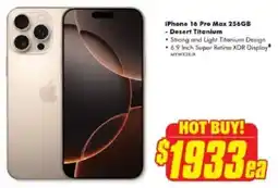 The Good Guys iPhone 16 Pro Max 256GB - Desert Titanium offer