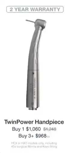 Henry Schein TwinPower Handpiece offer