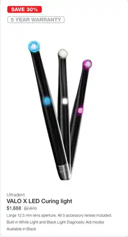 Henry Schein VALO X LED Curing light offer