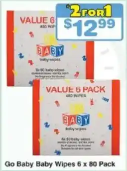 My Chemist Go Baby Baby Wipes 6 x 80 Pack offer