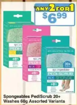 My Chemist Spongeables PediScrub 20+ Washes 60g Assorted Variants offer