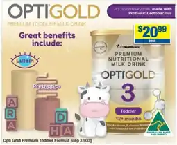 My Chemist Optigold premium toddler milk drink offer