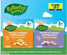 My Chemist Rafferty's Garden Banana & Pumpkin or Blueberry & Banana Baby Teething Wafers 8+ Months offer