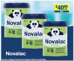 My Chemist Novalac Allergy Premium Rice Based Infant Formula offer