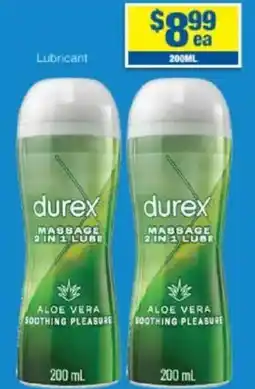 My Chemist Durex massage 2 in 1 lube offer