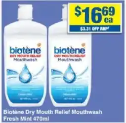 My Chemist Biotène Dry Mouth Relief Mouthwash Fresh Mint offer
