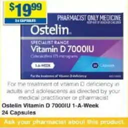 My Chemist Ostelin Vitamin D 7000IU 1-A-Week 24 Capsules offer