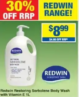 My Chemist Redwin Restoring Sorbolene Body Wash Circana with Vitamin E offer