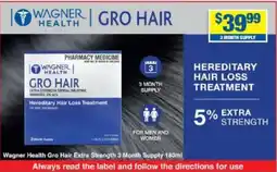 My Chemist Wagner Health Gro Hair Extra Strength 3 Month Supply offer