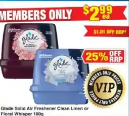 My Chemist Glade Solid Air Freshener Clean Linen or Floral Whisper offer
