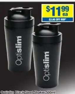 My Chemist Optislim Black Steel Shaker offer