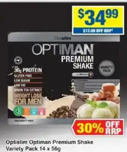 My Chemist Optislim Optiman Premium Shake Variety Pack offer