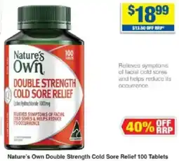 My Chemist Nature's Own Double Strength Cold Sore Relief 100 Tablets offer